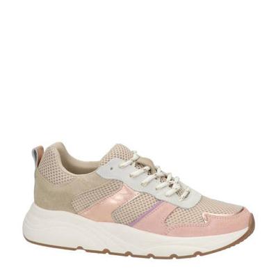 Nelson suède sneakers beige/roze Nelson suède sneakers beige/roze