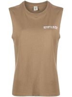 Sporty & Rich logo-print cotton tank top - Marron - thumbnail