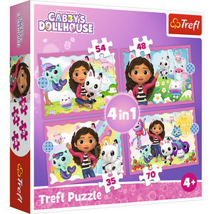 Gabby&apos;s Dollhouse 4-in-1 Puzzel