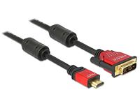 Delock® [84344] HDMI naar DVI-kabel 5m stekker/stekker,