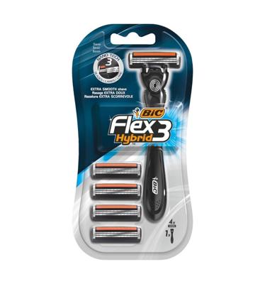BIC Flex 3 Hybrid scheerapparaat voor mannen Zwart