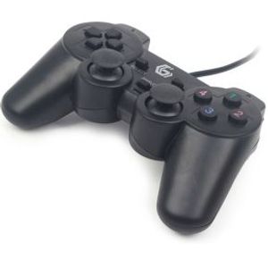 Gembird JPD-UDV-01 game controller Zwart USB 2.0 Gamepad Analoog/digitaal PC