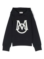 Moncler Enfant hoodie à patch logo - Bleu - thumbnail