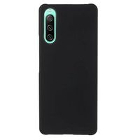 Sony Xperia 10 IV Rubberen Plastic Case - Zwart