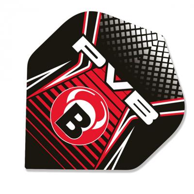 Bull's flights Pim van Bijnen 100 micron zwart/rood 3 stuks