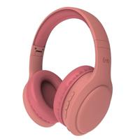 T'NB Opvouwbare draadloze hoofdtelefoon met passieve ruisonderdrukking, met bluetooth-verbinding, stereogeluid met geïntegreerde microfoon, batterijduur tot 30 uur, roze