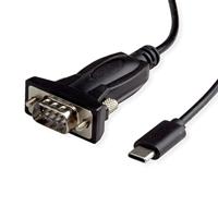 VALUE USB - seriële converter kabel, type C - RS232, zwart, 1,8 m