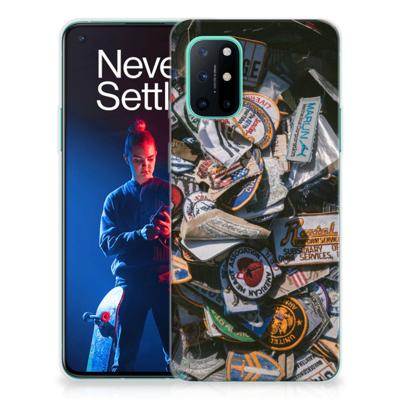 OnePlus 8T Siliconen Hoesje met foto Badges OnePlus 8T Siliconen Hoesje met foto Badges