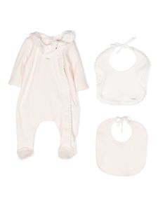 Chloé Kids pyjama à bords festonnés - Rose