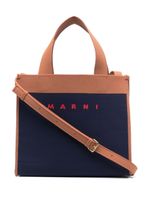 Marni sac cabas à logo imprimé - Bleu