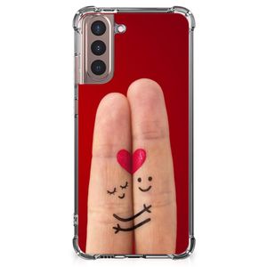 Samsung Galaxy S21 Plus Anti Shock Bumper Case Liefde - Origineel Romantisch Cadeau