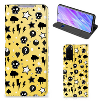 Mobiel BookCase Samsung Galaxy S20 Punk Geel - thumbnail