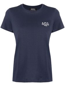 A.P.C. t-shirt Denise à logo imprimé - Bleu