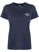 A.P.C. t-shirt Denise à logo imprimé - Bleu