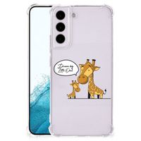 Samsung Galaxy S22 Stevig Bumper Hoesje Giraffe - thumbnail