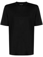 Emporio Armani t-shirt en coton à logo brodé - Noir