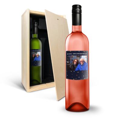 Wijnpakket met bedrukt etiket - Syrah en Sauvignon Blanc