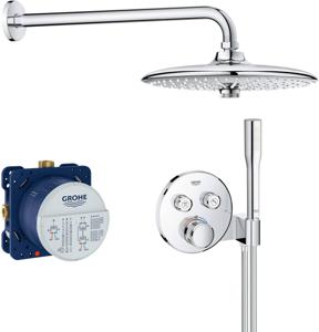 Grohe Grohtherm SmartControl Perfect inbouw regendouchset met 4 straalsoorten Ø26cm chroom