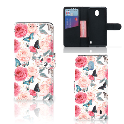 Nokia 1 Plus Hoesje Butterfly Roses