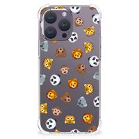 Doorzichtige Silicone Hoesje voor iPhone 15 Pro Max Dieren Emojis - thumbnail