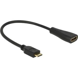 DeLOCK 0.23m mini-HDMI/HDMI HDMI kabel 0,23 m HDMI Type C (Mini) HDMI Type A (Standaard) Zwart