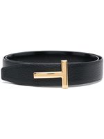 TOM FORD ceinture à plaque logo 30 mm - Noir