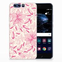 Huawei P10 Plus TPU Case Pink Flowers - thumbnail