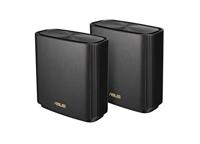 Asus AX7800 Router WiFi 6 Triband Mesh ZenWiFi XT9 2PK houtskool, dekking voor 6 kamers, 7,8 Gbit/s WLAN, 3 SSID, netwerkbeveiliging en kinderbeveiliging (2 stuks)