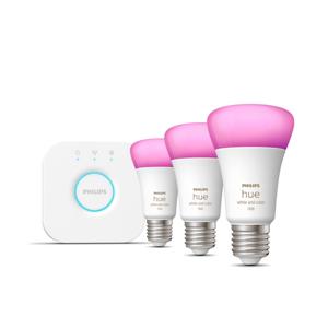 Philips Lighting Hue Verlichtingsset 8719514291515 Energielabel: F (A - G) HueWCA 9W A60 E27 3set EUR PMO E27 11 W RGBW Energielabel: F (A - G)