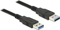 DeLock kabel USB 3.0 type-A-stekker > USB 3.0 type A-stekker 1, 5 m zwart