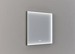 Thebalux M20 spiegel 80x80cm met verlichting en verwarming ijzer verouderd