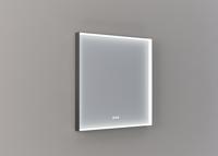 Thebalux M20 spiegel 80x80cm met verlichting en verwarming ijzer verouderd - thumbnail