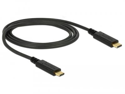 Delock 85531 USB 3.1 Gen 2 (10 Gbps) kabel Type-C naar Type-C 1 m PD 5 A E-Marker Delock 85531 USB 3.1 Gen 2 (10 Gbps) kabel Type-C naar Type-C 1 m PD 5 A E-Marker