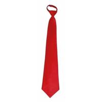 Funny Fashion carnaval verkleed stropdas - rood - 46 cm - polyester - volwassenen