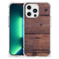 iPhone 13 Pro Max Stevig Telefoonhoesje Old Wood - thumbnail