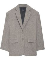 ANINE BING blazer boutonné Quinn à chevrons - Gris