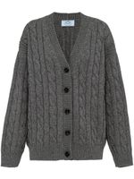 Prada cardigan en maille torsadée - Gris - thumbnail