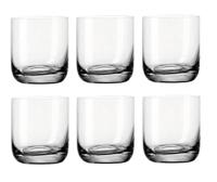 Leonardo Daily 063324 Drinkglazen, 6-delige set, vaatwasmachinebestendige waterglazen, rechtlijnige glazen bekers, drankset, sapglazen, klein, 320 ml