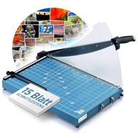 Olympia G 4415 Hefboomsnijder (voor kantoor, DIN A3, 15 vellen, metalen oplegger, papiersnijder met snijbescherming, papiersnijmachine met snijlijn), 330 x 448 mm