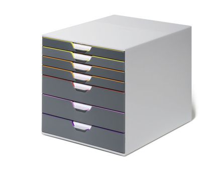 Durable VARICOLOR 7 - 7607 760727 Ladebox Grijs DIN A4, DIN C4, Folio, Letter Aantal lades: 7