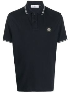 Stone Island polo à patch Compass - Bleu