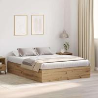 vidaXL Opbergbedframe Artisan Eiken 150x200 cm