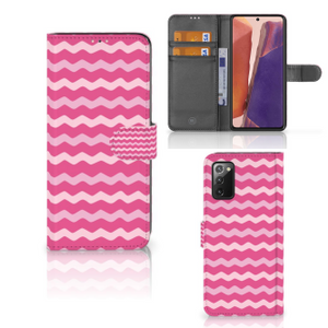 Samsung Galaxy Note 20 Telefoon Hoesje Waves Pink