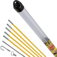 C.K MightyRods Pro 5 m kabelstangen starterskit, 100% splinterbestendig, 2 hengelflexibiliteit, elektrische draadtrekker, kabelinstallatie toegang visgereedschap, elektrische vistape, Elektriciens