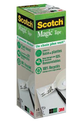 Scotch Magic Tape - 900 - Greener Choice - 19 mm x 33 m - 9 rollen Scotch Magic Tape - 900 - Greener Choice - 19 mm x 33 m - 9 rollen