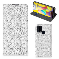 Samsung Galaxy M31 Hoesje met Magneet Stripes Dots - thumbnail