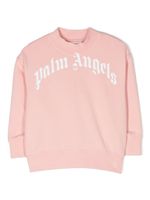 Palm Angels Kids sweat en coton à logo imprimé - Rose - thumbnail