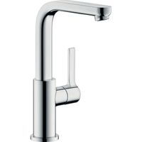 Hansgrohe Metris S wastafelkraan met hoge draaibare uitloop met trekwaste chroom 31159000 - thumbnail