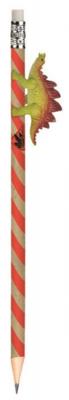 TOM potlood met dinosaurus junior 18,9 cm hout/grafiet rood TOM potlood met dinosaurus junior 18,9 cm hout/grafiet rood