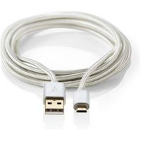 Kabel USB 2.0 | A male - Micro-B male | 3,0 m | Aluminium - thumbnail